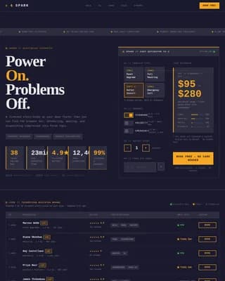 Spark — Premium Electrician Booking Landing Page Template