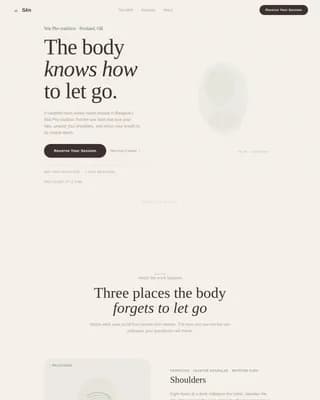 Traditional Thai Massage & Bodywork Booking Website Template