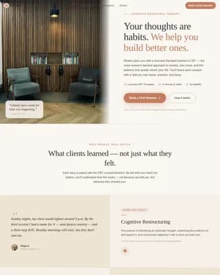 Rewire — Holistic Mental Wellness Center Landing Page Template