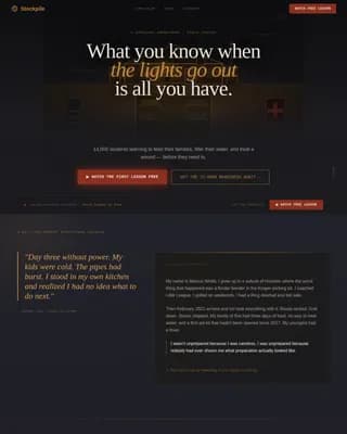 Stockpile — Wilderness Resilience Academy Landing Page Template