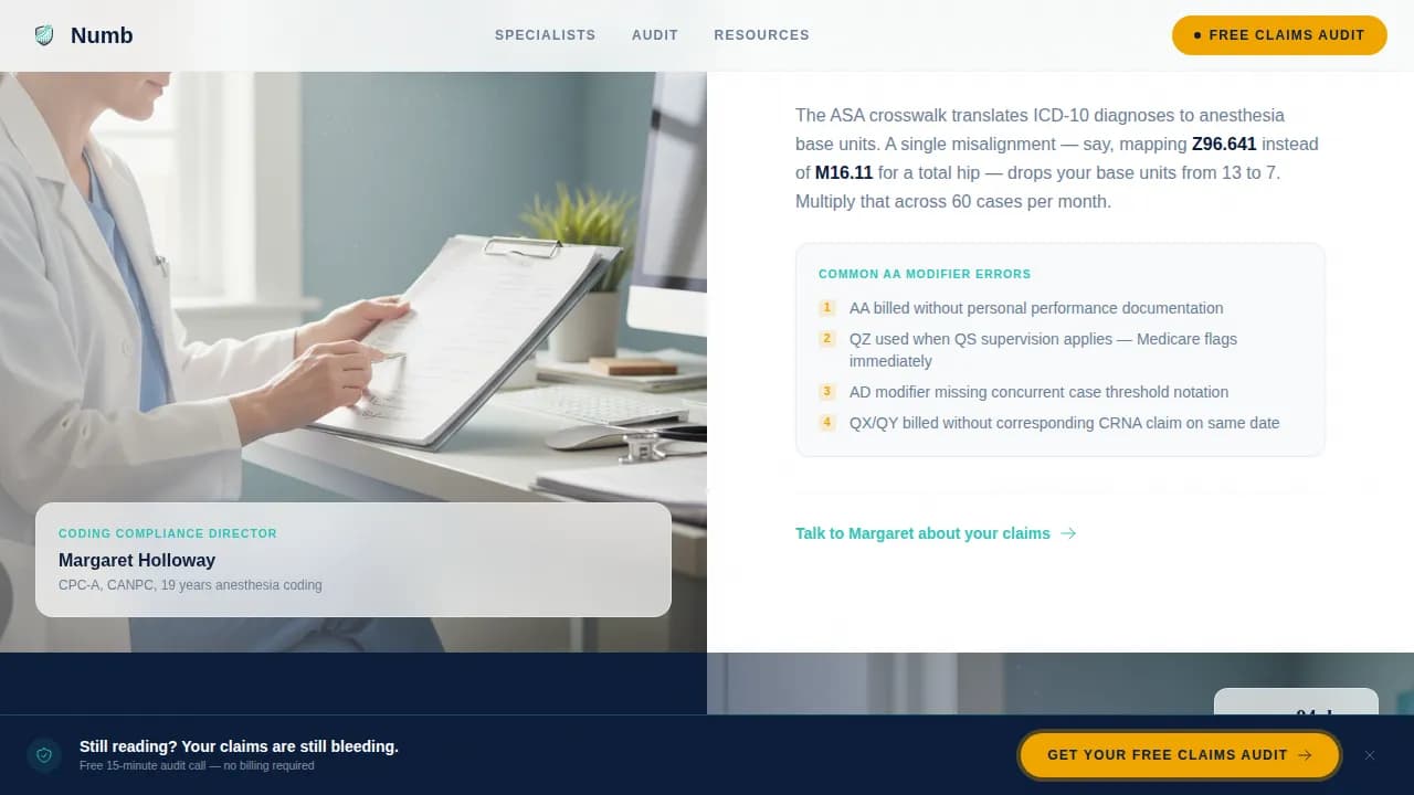 Anesthesiologist Cost Calculator Website Template