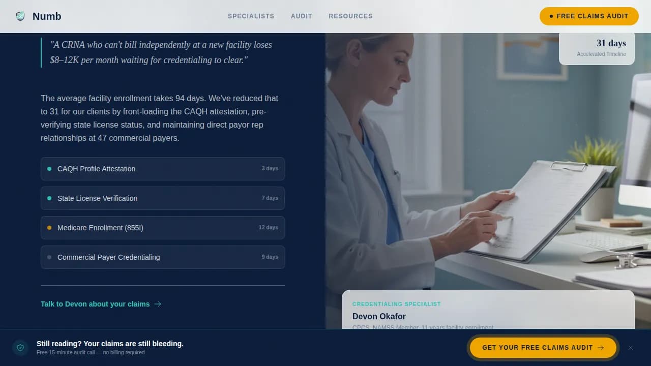 Anesthesiologist Cost Calculator Website Template