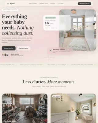 Borrow — Connected Equipment Sharing Landing Page Template