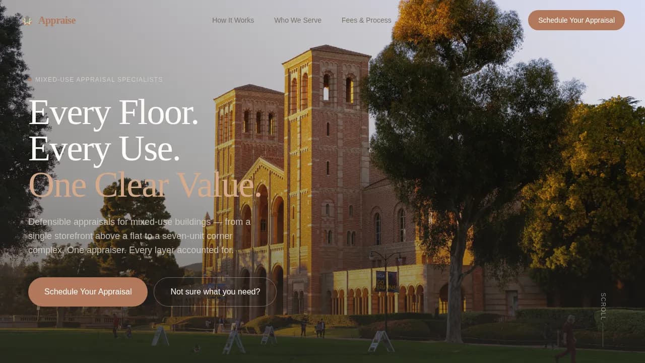 Appraise — Certified Property Evaluation Landing Page Template