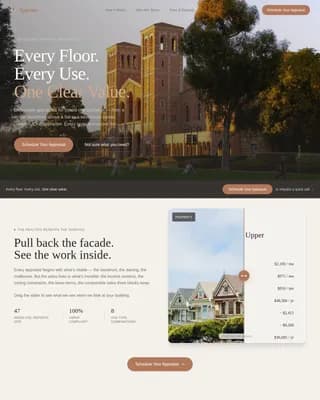 Appraise — Certified Property Evaluation Landing Page Template