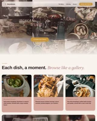 Slovak Cuisine Booking Website Template