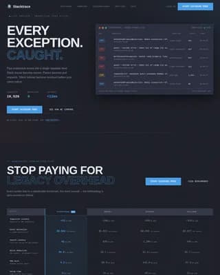 Stacktrace — Intelligent Code Diagnostics Landing Page Template