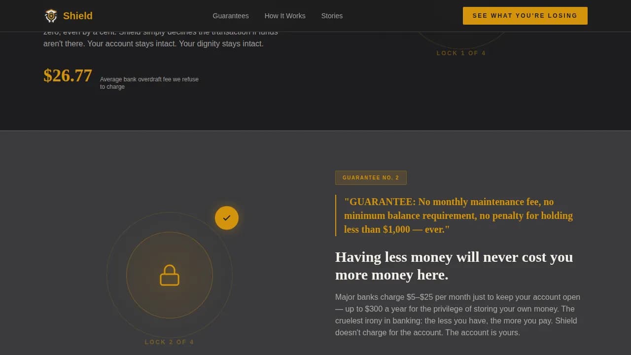 Shield — Secure Savings Account Landing Page Template