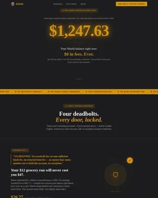 Shield — Secure Savings Account Landing Page Template