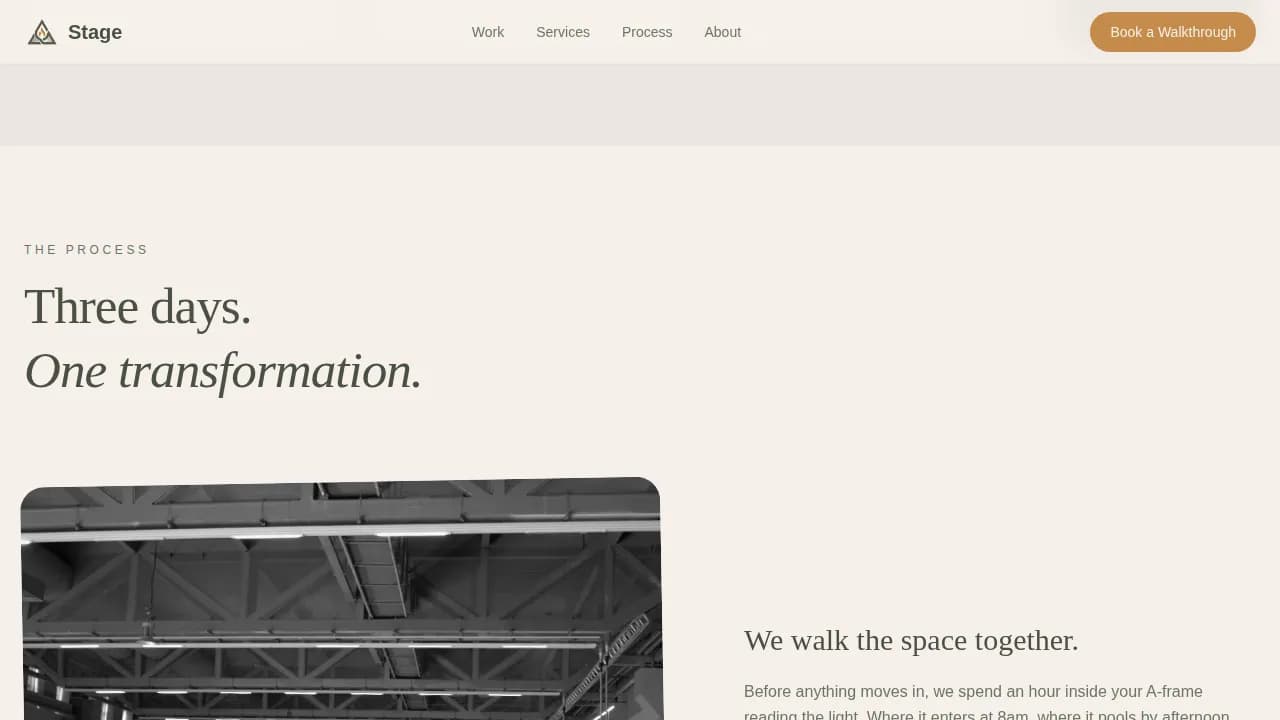 Aframe - Pastoral Staging Walkthrough Landing Page Template