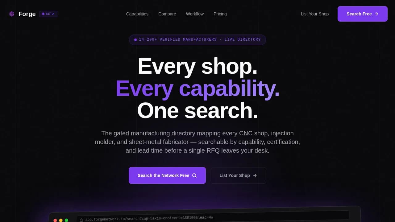 Forge — Smart Supply Chain Landing Page Template
