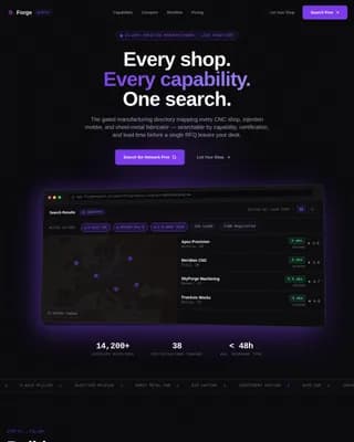 Forge — Smart Supply Chain Landing Page Template