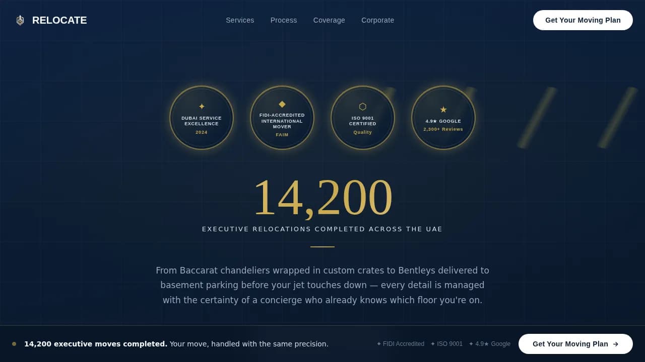 Relocate — Premium Moving Services Landing Page Template