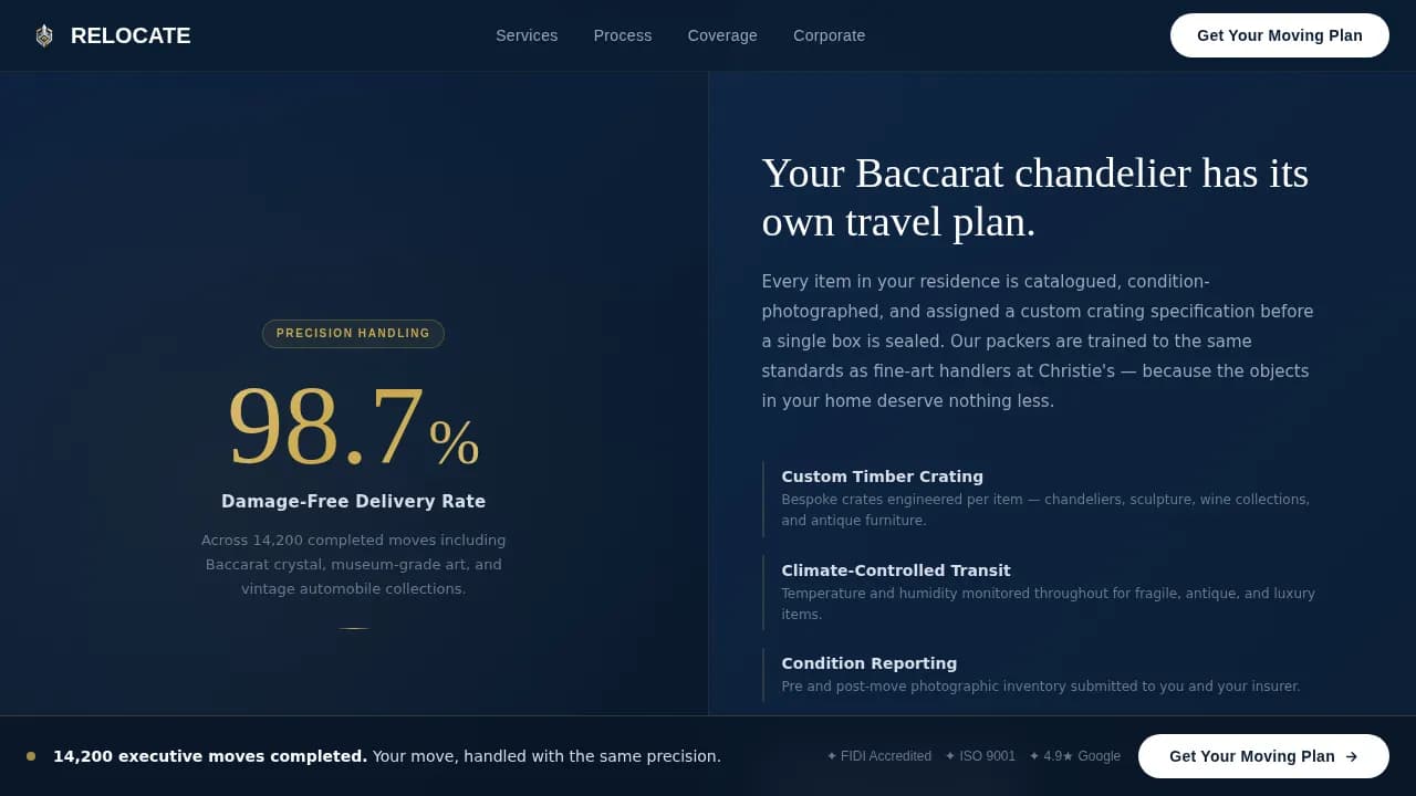 Relocate — Premium Moving Services Landing Page Template