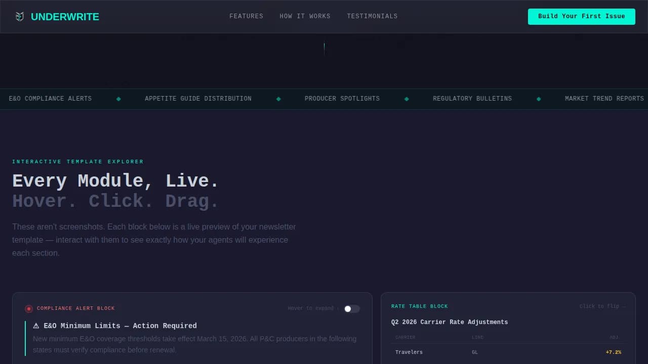 Insurance Digital Presence Privacy Policy Website Template