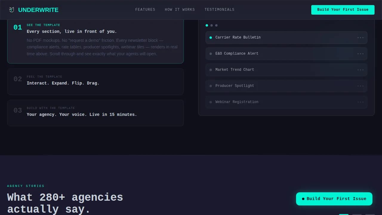 Insurance Digital Presence Privacy Policy Website Template