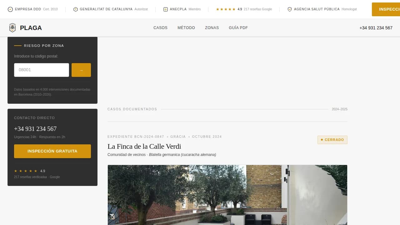 Plaga — Expert Pest Management Landing Page Template