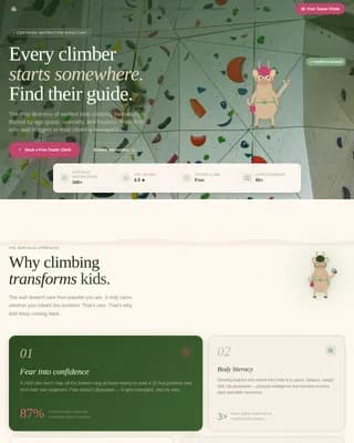 Summit — Certified Climbing Instruction Landing Page Template
