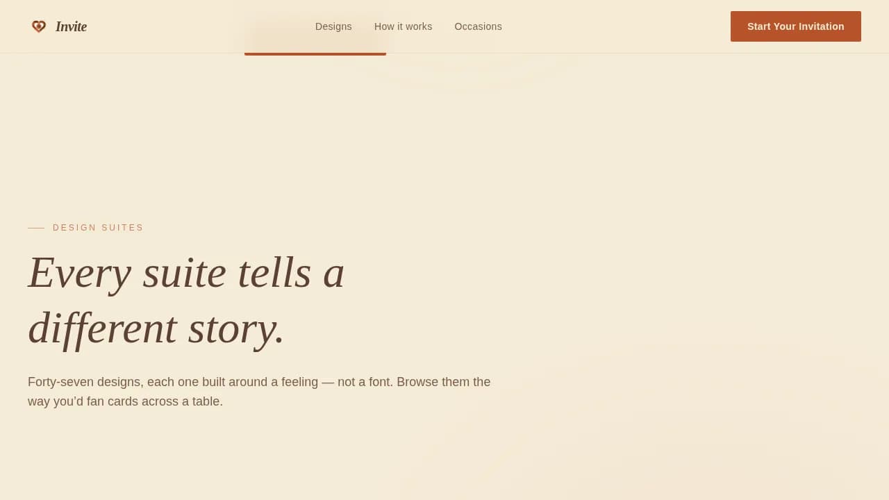 Invite — Elegant Invitation Design Landing Page Template