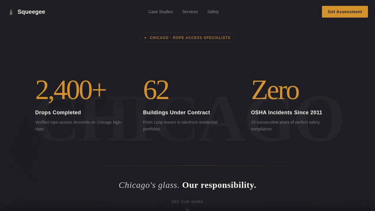 Squeegee — Professional Window Cleaning Landing Page Template