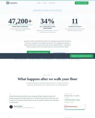 Health Inspector Reviews & Testimonials Website Template