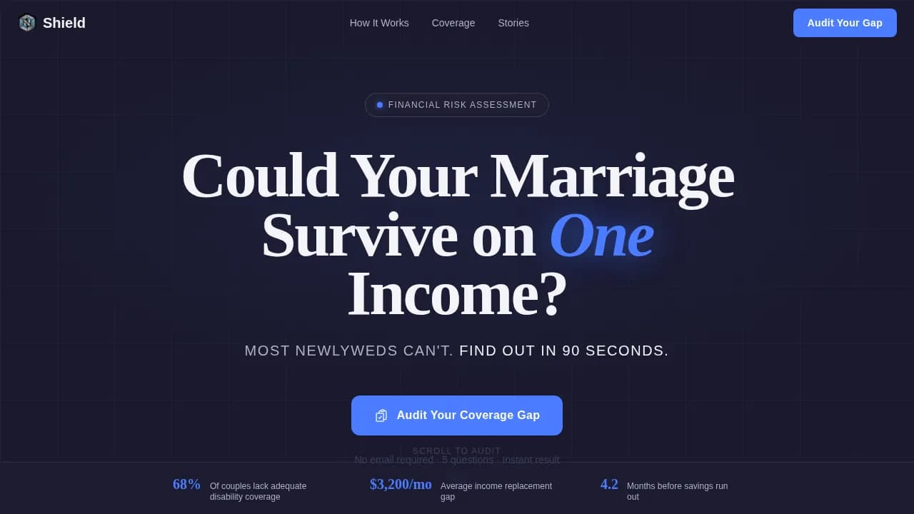 Newlywed Insurance Professional Website Template
