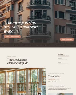 Residence — Luxury Real Estate Agent Landing Page Template