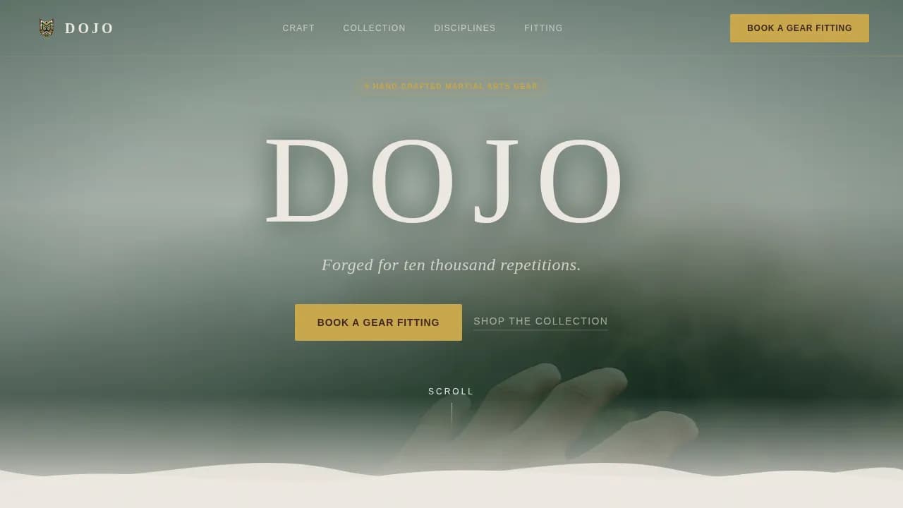 Train — Premium Martial Arts Booking Landing Page Template