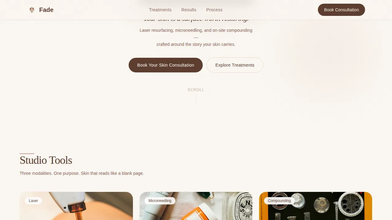 Restore — Expert Skin Care Landing Page Template