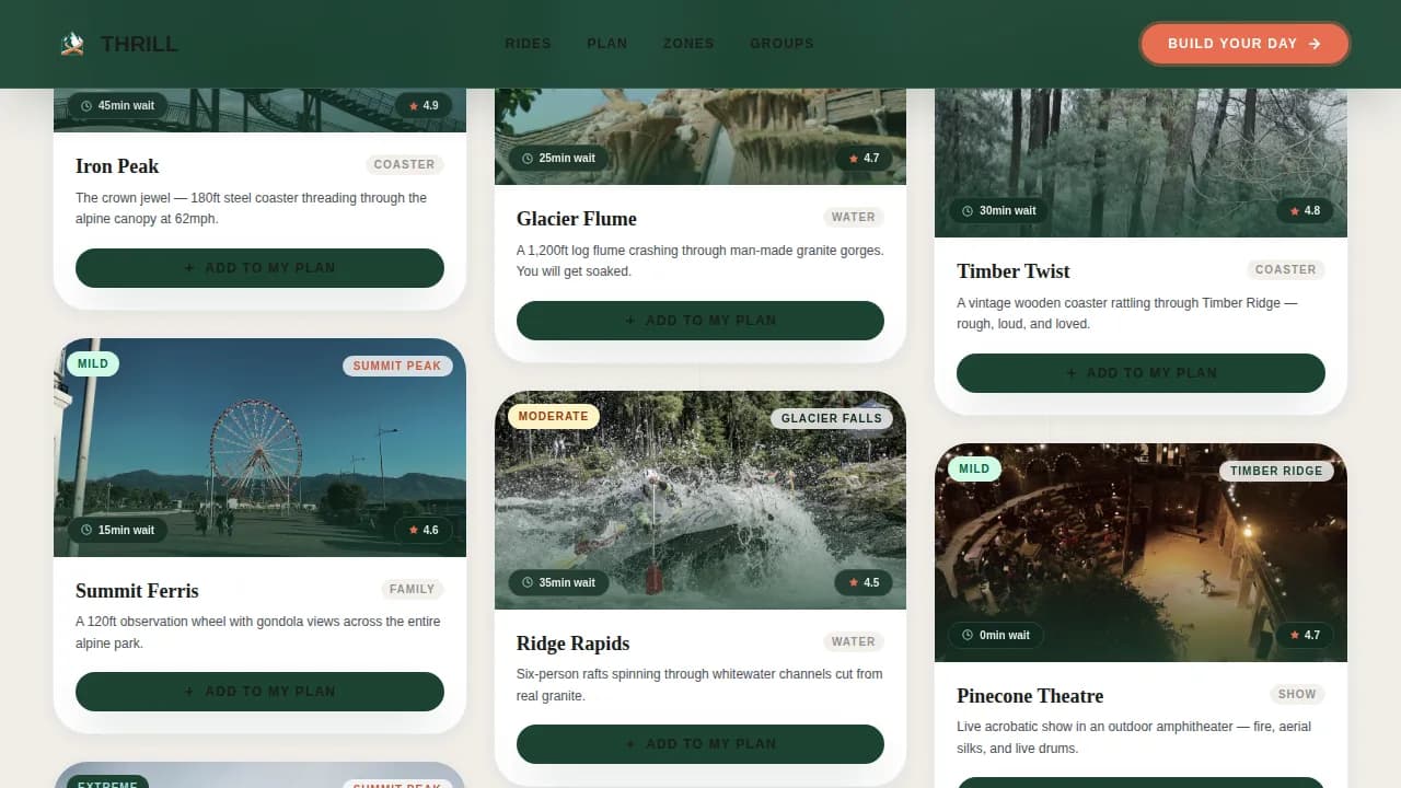 Adventure — Thrilling Theme Park Landing Page Template