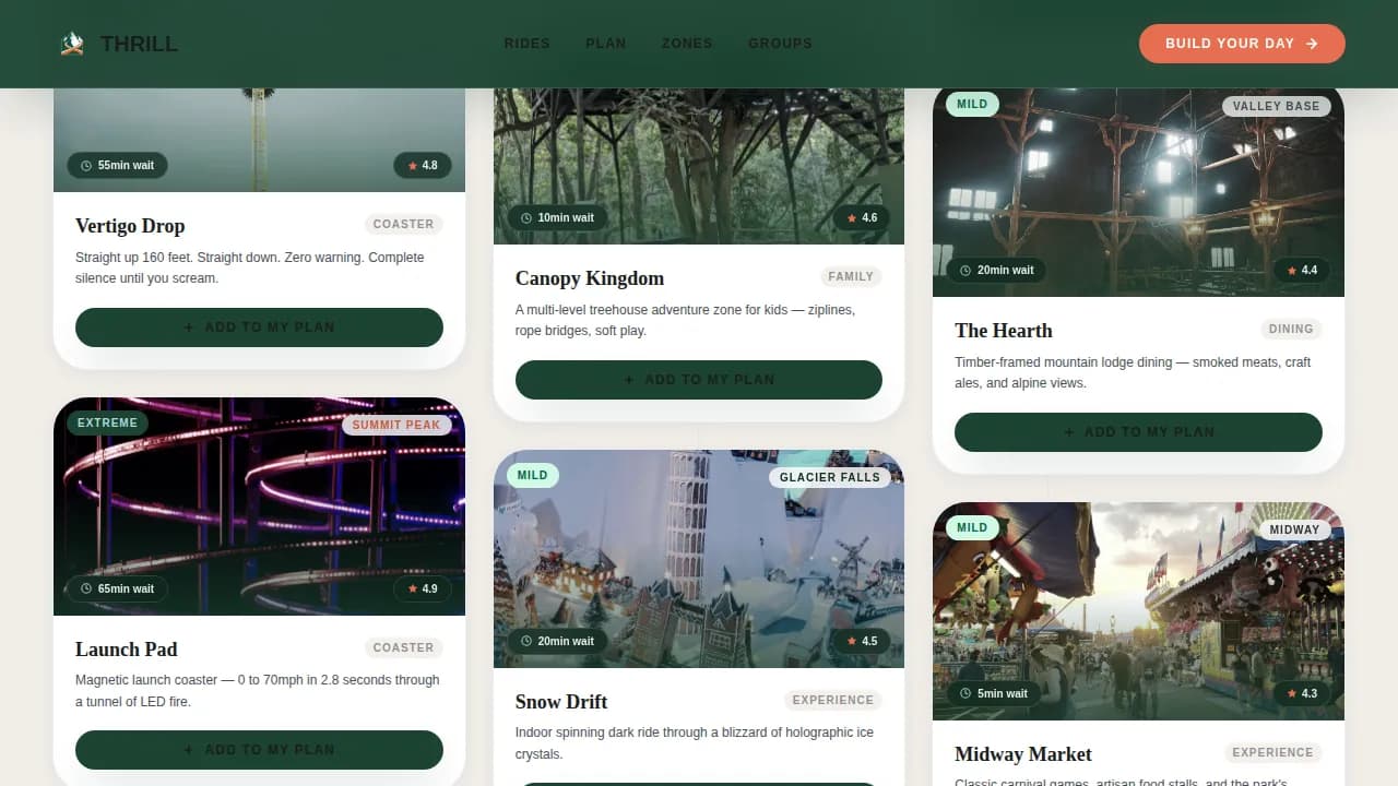Adventure — Thrilling Theme Park Landing Page Template