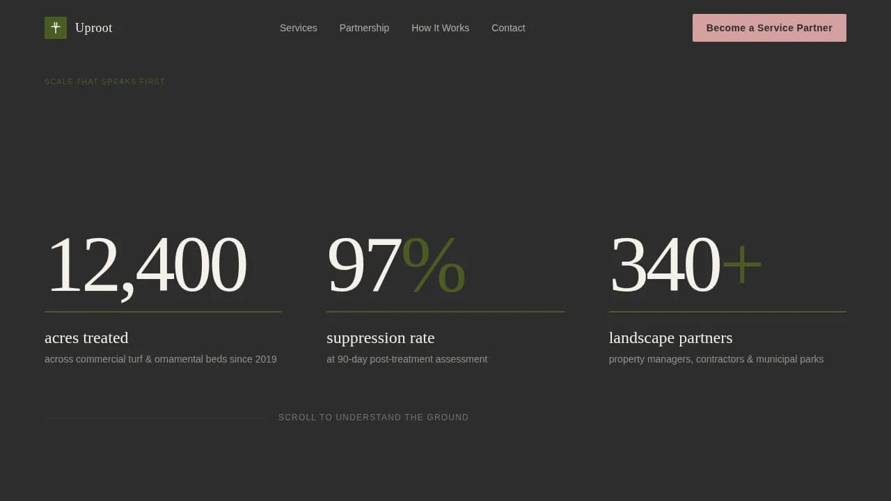 Uproot — Expert Vegetation Management Landing Page Template