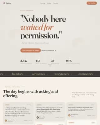 Unite — Community Nonprofit Forum Landing Page Template