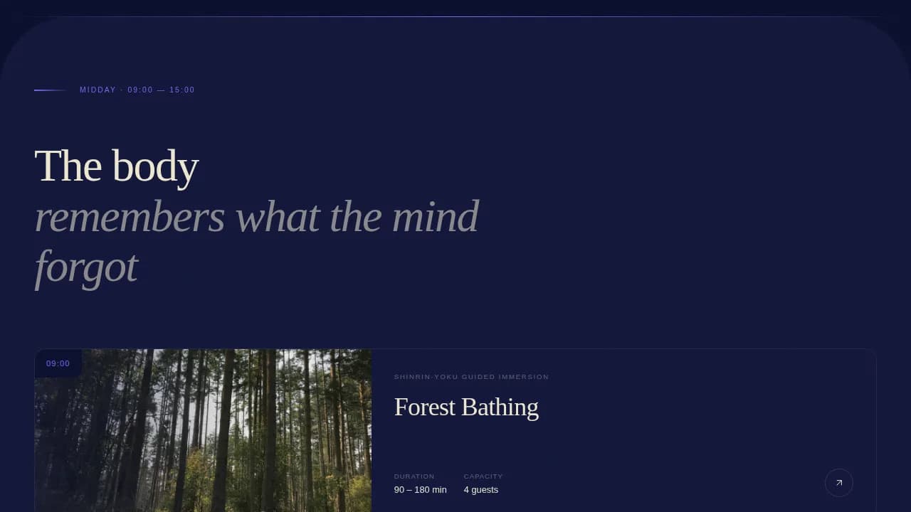Stillness — Curated Wellness Sanctuary Landing Page Template