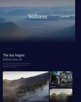 Stillness — Curated Wellness Sanctuary Landing Page Template