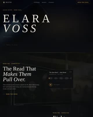 Perform — Professional Voice Actor Landing Page Template