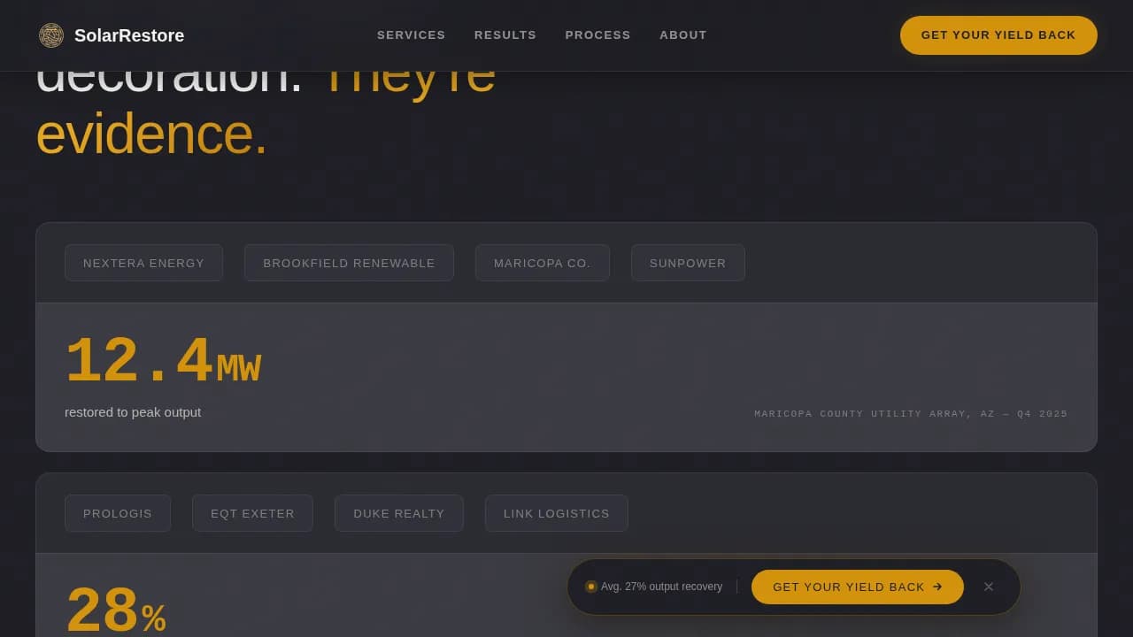 Array — Efficient Solar Maintenance Landing Page Template