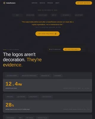 Array — Efficient Solar Maintenance Landing Page Template