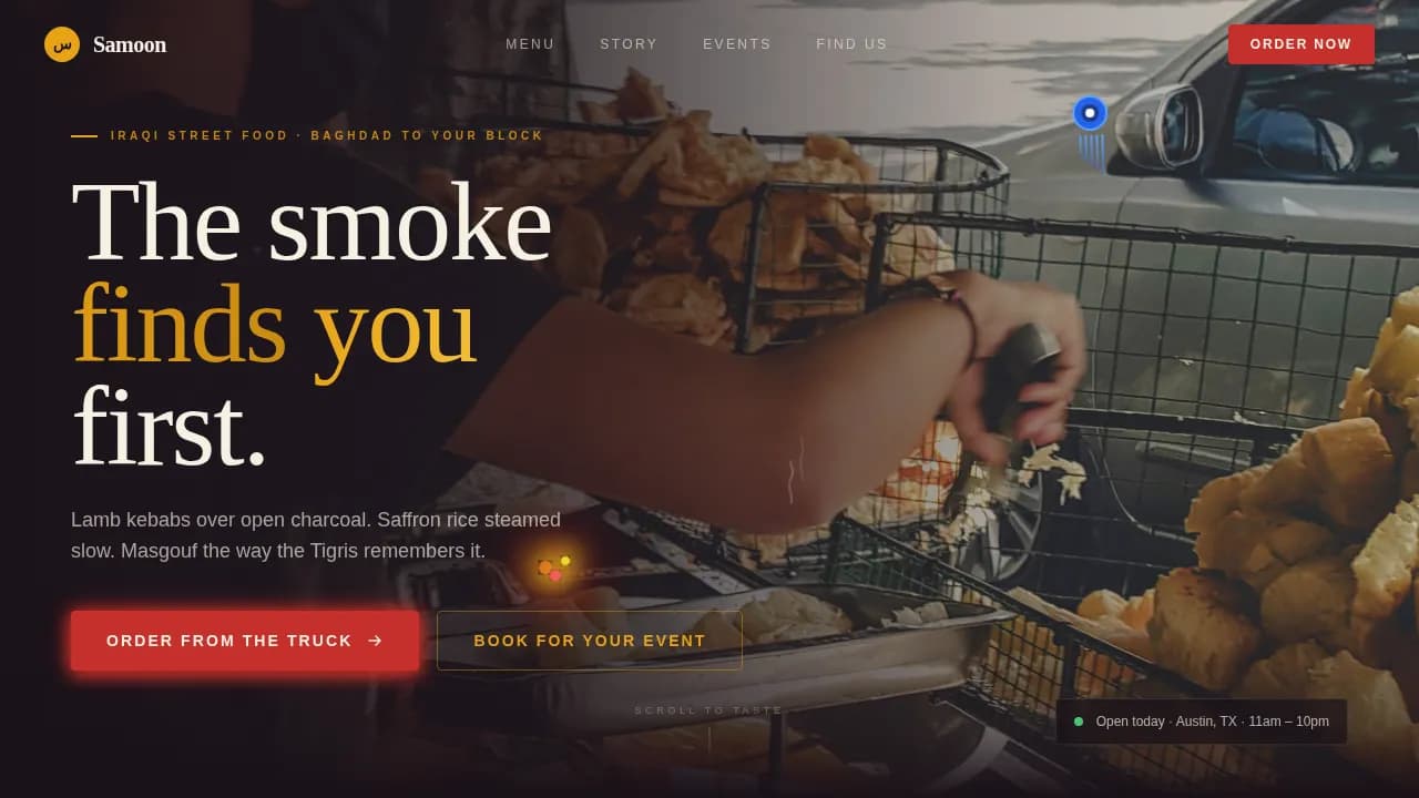 Middle Eastern Cuisine & Dining Booking Website Template