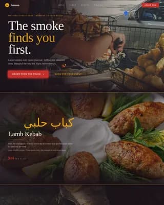 Middle Eastern Cuisine & Dining Booking Website Template
