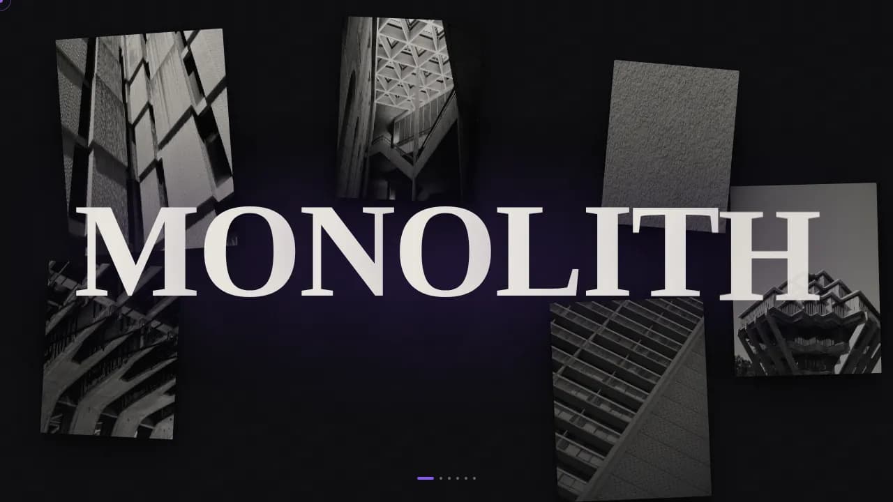 Monolith — Strategic Heritage Consulting Landing Page Template
