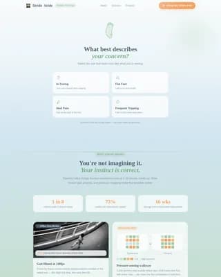 Stride — Advanced Pediatric Podiatry Landing Page Template
