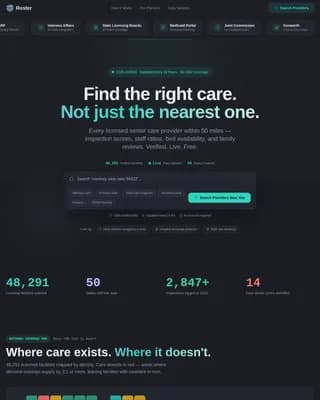 Roster — Comprehensive Elderly Services Landing Page Template