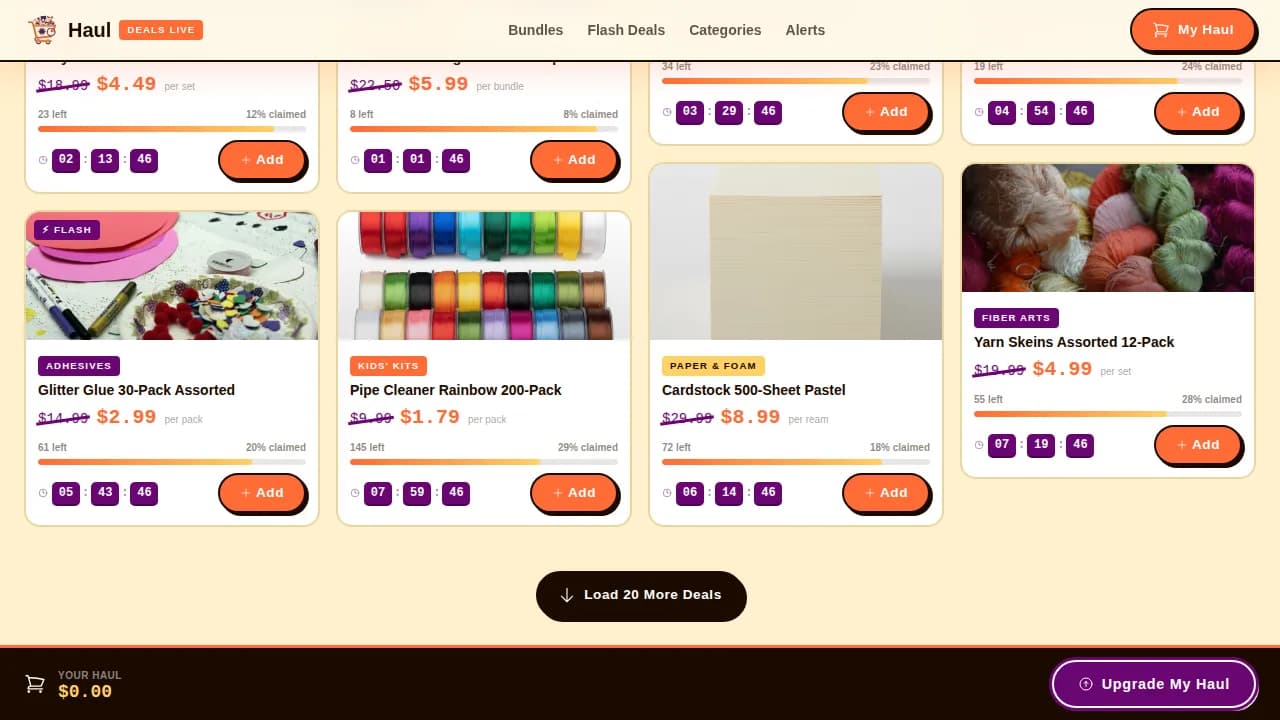 Haul — Curated Crafts Marketplace Landing Page Template