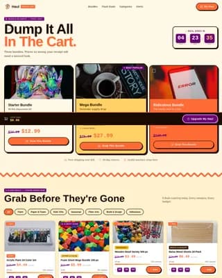 Haul — Curated Crafts Marketplace Landing Page Template