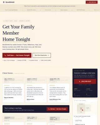 Bondshield — Reliable Bail Services Landing Page Template