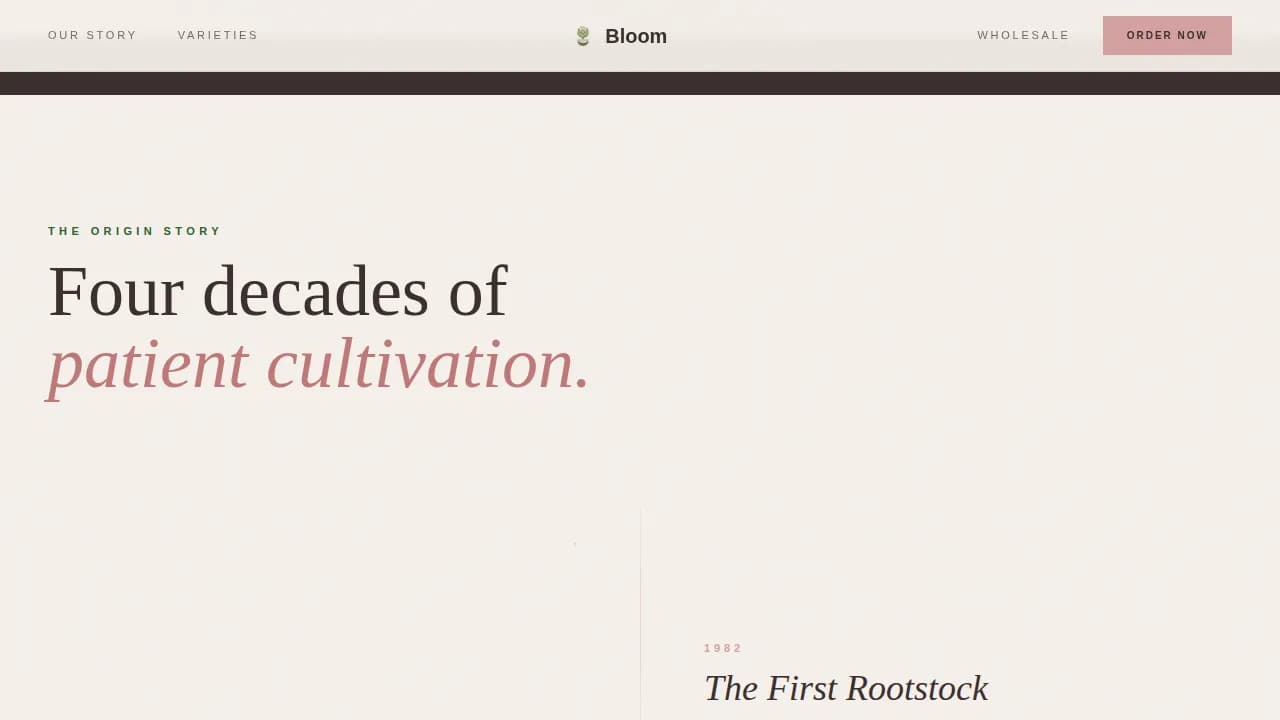 Bloom — Premium Floral Wholesale Landing Page Template