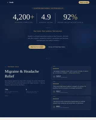 Acupuncture — Trusted Practitioner Booking Landing Page Template