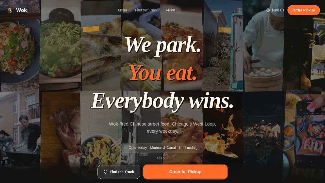 Wok — Gourmet Asian Catering Landing Page Template