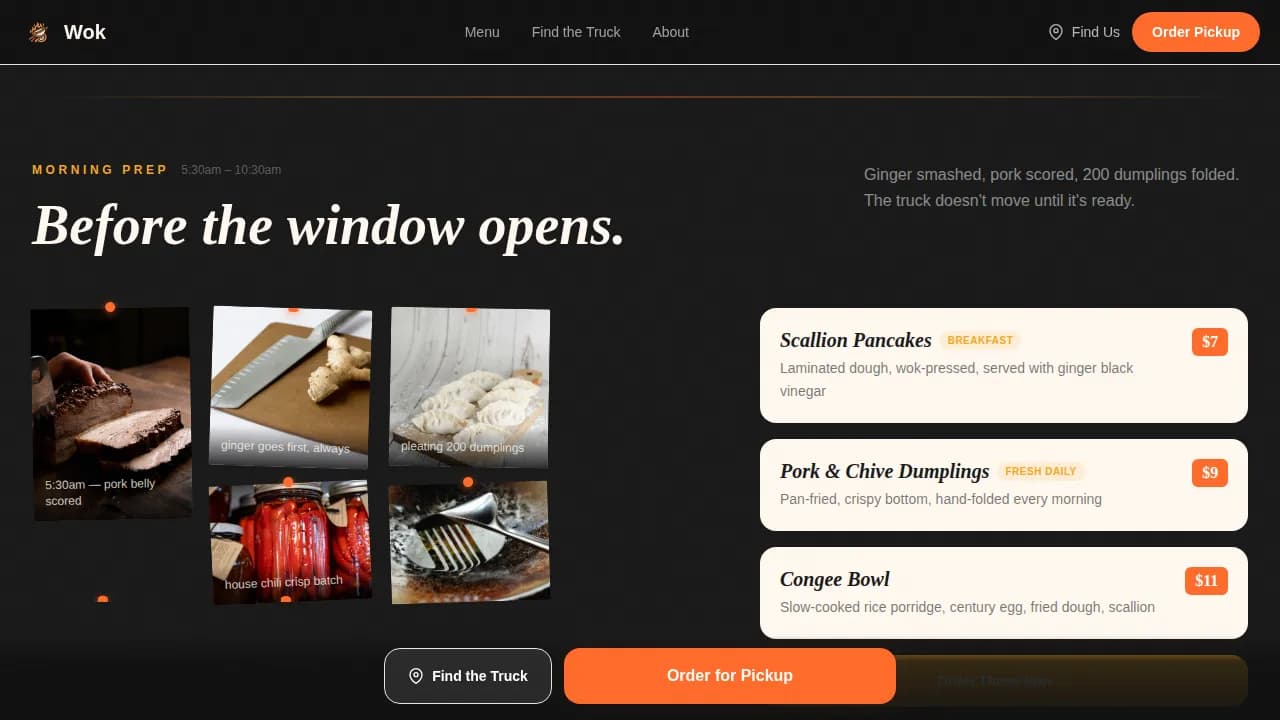 Wok — Gourmet Asian Catering Landing Page Template